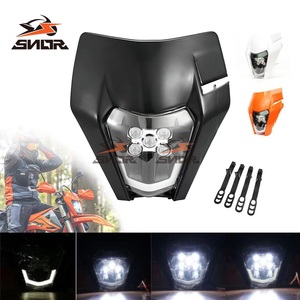 Ensemble de phares avant tout-terrain SNOR pour moto KTM 2017, phare LED modifié, cache de phare - Product Image 1