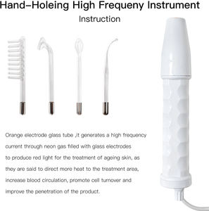 جهاز مشط عالي التردد للعلاج عالي التردد ، عصا وجه محمولة عالية التردد مع 4 أنابيب - Product Image 4