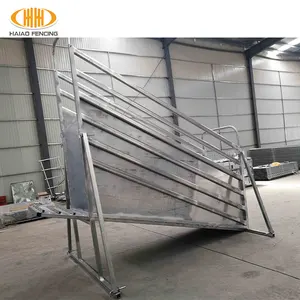 Heavy duty galvanized portable livestock equipment sheep goat farm yard cattle loading ramp