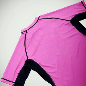 Maillot de bain unisexe à manches courtes, à séchage rapide, color-block, haut de sport pour adulte, rashguard MMA, grappling - Product Image 5
