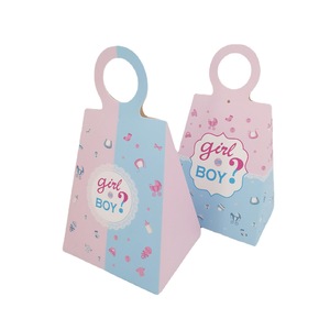 24 Cajas de Regalo de Papel con Asa para Revelación de Género, Niño o Niña, Color Azul y Rosa, para Dulces, Regalos para Invitados de Cumpleaños de Bebé - Product Image 5