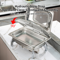 Set Perlengkapan Pemanas Makanan Buffet Emas Mewah Harga Spesial MIAOCAI Rectangle dari Stainless Steel untuk Pesta Pernikahan