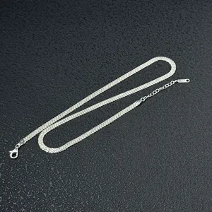 Collar <span class=keywords><strong>de</strong></span> Plata <span class=keywords><strong>de</strong></span> Ley 925 para Mujer, <span class=keywords><strong>Cadena</strong></span> <span class=keywords><strong>de</strong></span> Eslabones <span class=keywords><strong>de</strong></span> 4/6 mm, <span class=keywords><strong>Trenzada</strong></span>, Chapada en <span class=keywords><strong>Oro</strong></span> <span class=keywords><strong>de</strong></span> 18K, Regalo <span class=keywords><strong>de</strong></span> Compromiso o Boda, Venta al Por Mayor <span class=keywords><strong>de</strong></span> Fábrica - Product Image 5