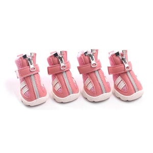 4 Pezzi Scarpe Antiscivolo Impermeabili <span class=keywords><strong>per</strong></span> Cuccioli Sneakers Traspiranti Stivaletti <span class=keywords><strong>per</strong></span> Cani - Product Image 1