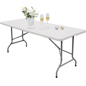 Mesa Plegable Rectangular F200 <span class=keywords><strong>de</strong></span> 200 x 90 cm, Mesa Plegable <span class=keywords><strong>de</strong></span> Plástico Blanca para Exteriores, para Eventos o Bodas - Product Image 2