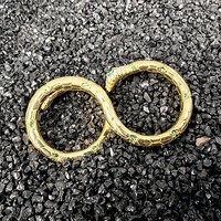 Bijoux fins, plaqué or 18 carats, yeux verts, argent sterling 925, émeraude de laboratoire de forme marquise, serpent, bague à deux doigts pour femmes