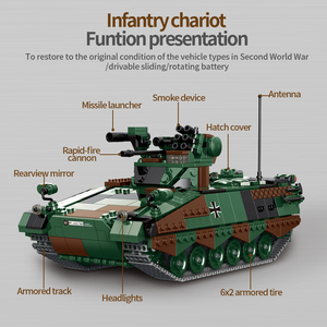Xingbao 06051 trên chiến trường xe tăng quân sự khối xây dựng đồ chơi xe tăng quân đội Bộ mô hình cho trẻ em - Product Image 4