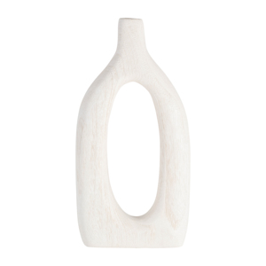 Vaso Decorativo in Legno di Paulownia Intagliato per Soggiorno, Ufficio, Camera da Letto, Vaso per Fiori Casual - Product Image 1