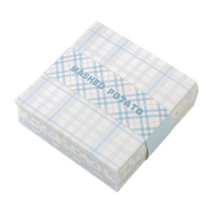 LABON Bloc-notes esthétique à carreaux gingham, 200 feuilles, papier de fond pastel pour scrapbooking, journalisation et papeterie décorative DIY - Product Image 5