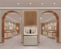 Luxuriöse Glas-Schmuckvitrine mit LED-Beleuchtung |   Maßgefertigte Moderne Vitrine für Einzelhandelsgeschäfte Ladeneinrichtungen Showroom-Design