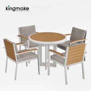 Ensemble <span class=keywords><strong>de</strong></span> meubles d'extérieur modernes, table et chaises <span class=keywords><strong>de</strong></span> restaurant d'hôtel, accoudoirs en teck, <span class=keywords><strong>chaise</strong></span> <span class=keywords><strong>de</strong></span> jardin stable pour l'extérieur - Product Image 2