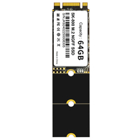 SSD M.2 NGFF SATA 64GB Baru, Panjang Dapat Disesuaikan untuk Ukuran 2242/2260/2280, Nirkabel untuk Laptop dan Penggunaan Hard Drive Eksternal