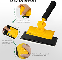 Tampon de peinture de 9 pouces avec 5 recharges de remplacement, grand tampon pour murs et plafonds, idéal pour les murs, les terrasses, les abris, les clôtures, outil de peinture DIY