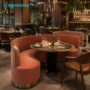 Commercial Furniture Restaurant <b>Bar</b> Coffee Shop Irregular Sofa <b>Table</b> and Chair Wall Sofa Booth - Product Image 5