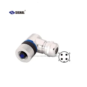 Signal Connecting Wire3 Pin 3 Core Metal Shield Connector Aviation Plug 4 5 8 12 Core M8 M12 M16 Waterproof Connector