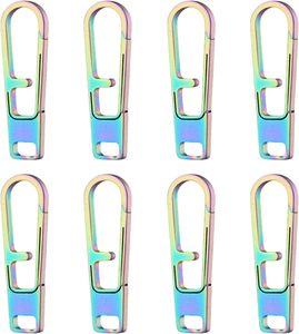 Pcs Metal Alloy Zippers <b>Puller</b> Headers Connectors Keychains Hanging Buckles For Bag Clothes Hardware Easy To Use Portable Small - Product Image 1