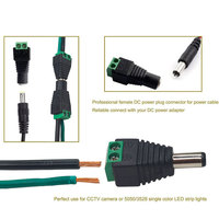 Cable de alimentación de extensión de CC 12V 24V Jack hembra macho hembra 5,5*2,1mm conector de enchufe de CC para tira LED