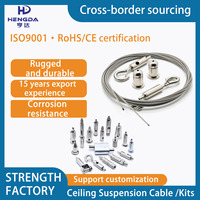 Kit de suspension de câbles en laiton réglable, pinces à câbles pour suspension d'éclairage, pince à câble pour lustre, panneau LED