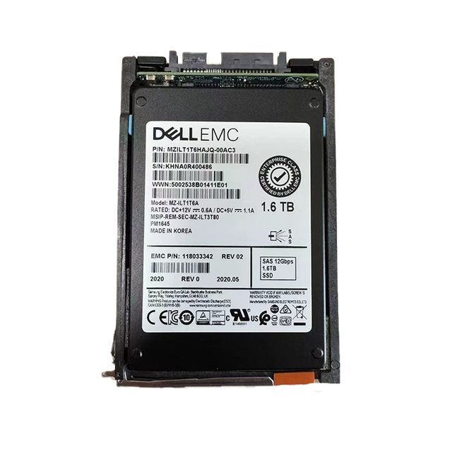 Storage D4-2SFXL-1600 EMC 005053597 EMC 1.6TB SSD SFF SAS 12G UNITY Hard Drive