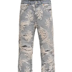 Одежда ZhuoYang, прямые поставки, оптовая продажа, мужские джинсы с расклешенными клешами, дизайнерские джинсы