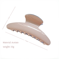 Pince à cheveux Fanxing personnalisée avec logo, 12 cm, extra large, en acétate, de luxe, haute qualité, antidérapante, type requin, pour cheveux longs, épais et lourds