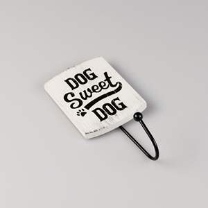 Perro mamá regalo huellas madera perro Correa gancho para suspensión vamos a ir por un paseo señal - Product Image 3