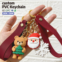 Vente Chaude Porte-clés 3D Père Noël en Gros, Pendentifs Personnalisés pour Clés de Voiture et Sacs, Décoration de Noël, Porte-clés Anime