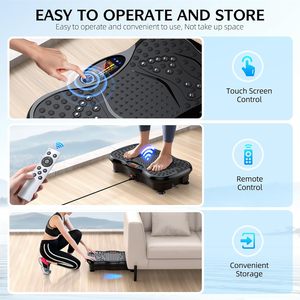 <span class=keywords><strong>Plateforme</strong></span> <span class=keywords><strong>vibrante</strong></span> <span class=keywords><strong>4D</strong></span> ultra-mince pour l'amincissement du corps, mini appareil d'exercice incurvé pour la perte de poids - Product Image 5