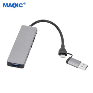 コンピュータハードウェアソフトウェアタイプCからUSB3.0 USB 2.0 SD TF 6in1ハブドッキングステーションUSBCハブアダプター (ラップトップ用) - Product Image 3