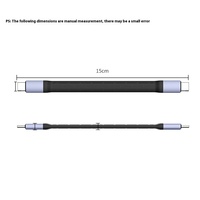 Kabel pengisian daya Cepat datar halus, kabel Data 240W PD 8K /60Hz 40Gbps FPC pendek USB 4.0 TYPE-C pria KE pria TYPE-C