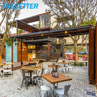 WEBETTER Kiosque à Café Préfabriqué Conteneur d'Expédition Extérieur Design de Café Bar Conteneur Restaurant Avec Cuisine