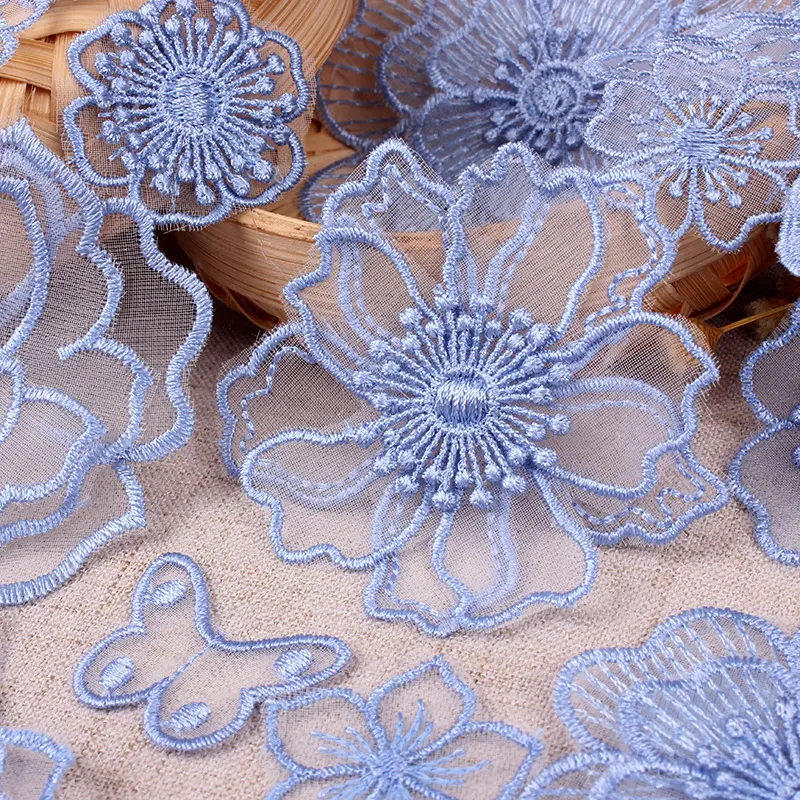 New Style Lace Patches Stock Blumen stickerei Lace Patches