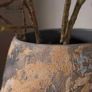 मर्लिन लिविंग ऑयल पेंटिंग सिरेमिक फूलदान फूल चित्रित गृह सजावट फूलदान चाओझोउ सिरेमिक फैक्टरी थोक के लिए रंगीन मिट्टी फूलदान - Product Image 3