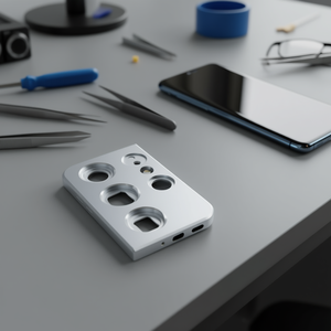 Objectif d'appareil photo avec cadre pour Samsung Galaxy S21 Ultra 5G G998B Argent - Product Image 3