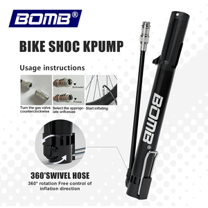 BOMB Aluminum Bicycle Pump High Pressure 130-160PSI Manual Air Inflator for Cycling with <b>Valve</b> Adapter - Product Image 3