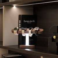 Nouvelle Lampe de Chevet LED Créative Tactile Rechargeable à Trois Couleurs pour Chambre, Multifonctionnelle, avec Horloge et Support en Bois