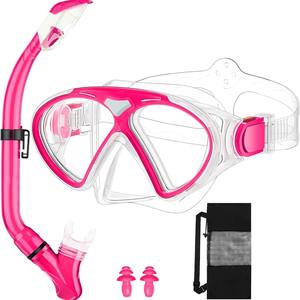 Máscara de Snorkel para Niños, Completamente Seca, Impermeable, Antivaho, Ajustable, Equipo de Buceo para Niños, Azul - Product Image 4