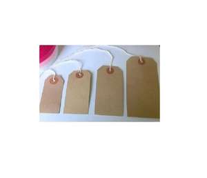 Étiquettes en papier avec cordon attaché pour l'identification des vêtements, des chaussures et des produits, et l'image de marque. - Product Image 2