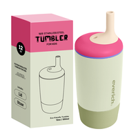 Logo personnalisé Kids 14oz flacon isolé sous vide bouteille d'eau en acier inoxydable avec couvercle de paille étanche conception ODM