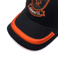 Casquette de baseball noire avec logo brodé en 3D et écusson personnalisés pour activités sportives