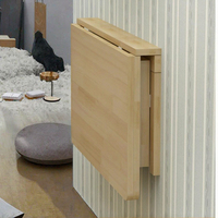 Misorat Ausziehbare Massivholz-Klapptische zur Wandmontage Platzsparende Computer- und Schreibtische 100 X 60 cm