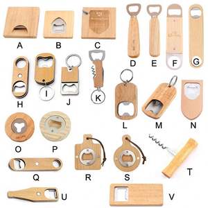 Décapsuleur en bois personnalisable avec logo, porte-clés pour bar, tire-bouchon, cadeau promotionnel pour fête, publicité, décapsuleur de bière en bois sur mesure - Product Image 3