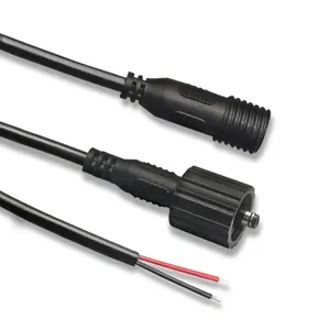 ソーラーDCコネクタ35135オス-2コアワイヤーオープンエンドケーブル22awg4mm 6mm 16mm od3.5mm防水電源延長ケーブル