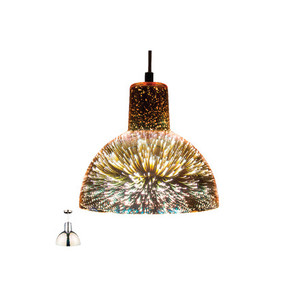 Luminaire suspendu en verre chromé 1xE27 20cm, luminaire de plafond moderne - Product Image 1