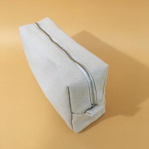 Pochette à maquillage avec logo personnalisé en stock, sac à main en toile de coton haute capacité pour cadeaux - Product Image 2