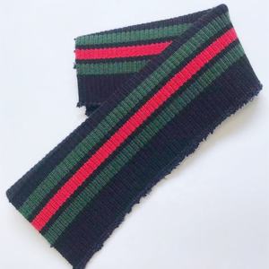 Venta al por mayor precio de fábrica personalizado respetuoso del medio ambiente lana invierno primavera gran oferta productos collares rayas gruesas Color costilla puños de punto - Product Image 4