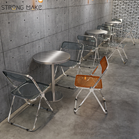 Meubles commerciaux Mesas Para en acier inoxydable Chaise pour Restaurant Booth Sièges canapé Tables et chaises pour Restaurant