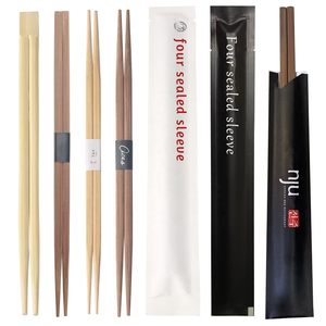 Suşi Ramen İki Uçlu Japon Bambu Çubukları Logolu Özel Tasarım Tek Kullanımlık Seyahat Kare Şekilli Premium - Product Image 2