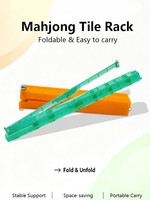 JOYLINK Support pliable en plastique pour tuiles de Mahjong, 22 pouces, avec support de téléphone pour jeu de Mahjong de table