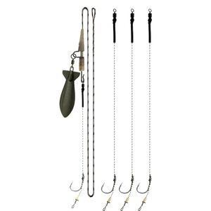 Rig de pêche à la carpe Missile Teardrop Swivel Sinker Rig Anti Current Reverse Bottom Dip Coated Long Cast 61cm 42g à 128g - Product Image 2